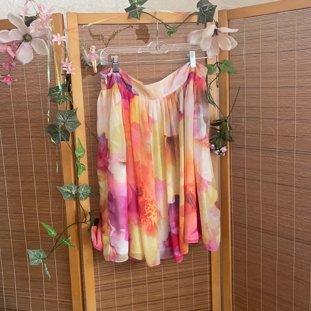 Liz Claiborne floral spring fairycore skirt